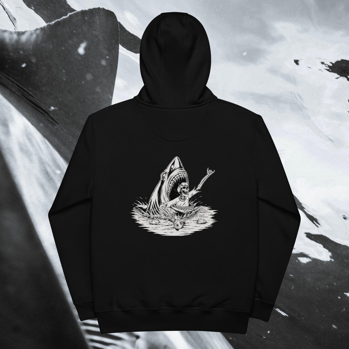 Respect the Locals USA - Shark Diver Hoodie - Black - Shark Conservation