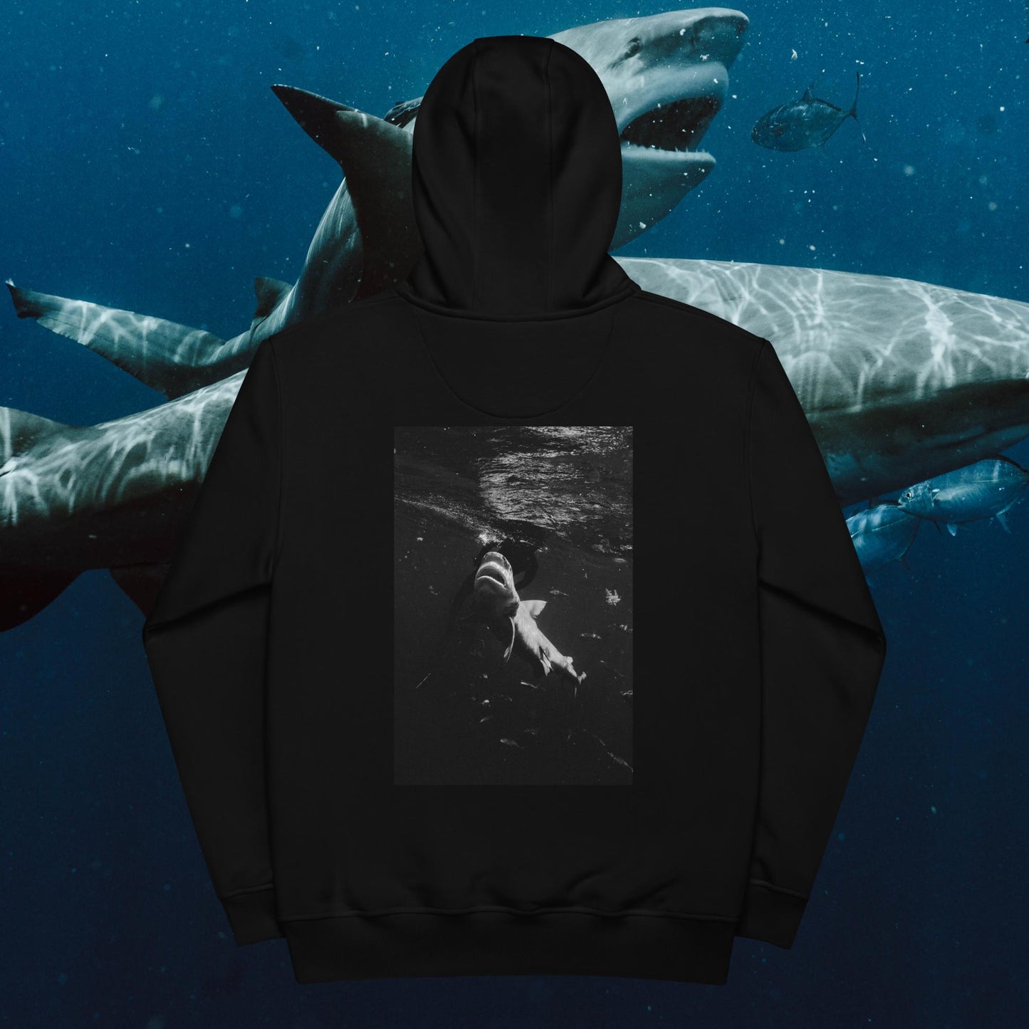 Respect the Locals Bull Shark Hoodie Black Unisex