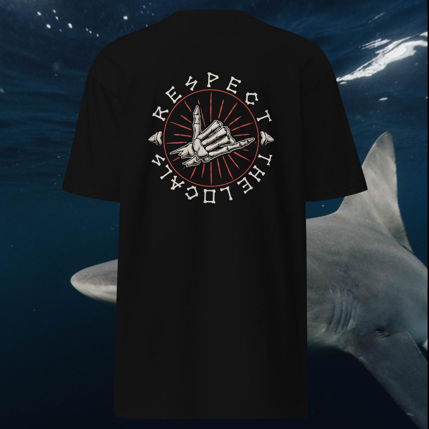 Respect the Locals - Shaka Tee - Black - Unisex