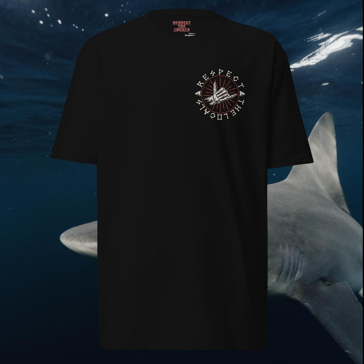Respect the Locals - Shaka Tee - Black - Unisex